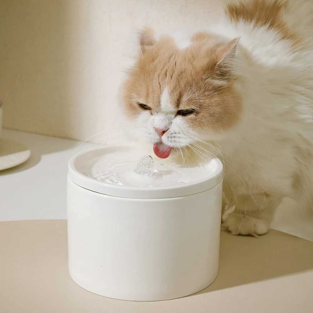 Cat Automatic Water Dispenser Pet Ceramic Bowl Dog Bowl Water Dispenser Circulation And Flow Water Dispenser M251204
