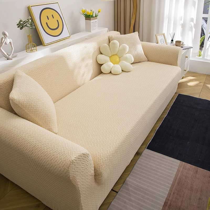 Jacquard Adjustable Elastic Sofa Cover Armchair Protector Corner L Shape Stretch Thick Slipcovers Couch Covers 1/2/3/4/5 Seater M251204 - view 7