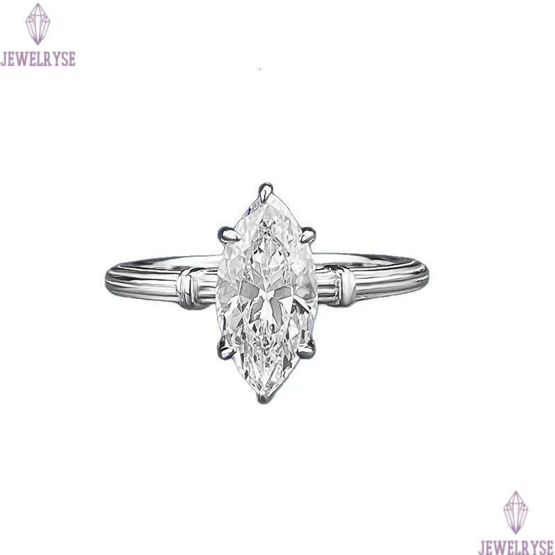 original vintage 6X12mm s925 sterling silver designer ring for woman wedding party 5A cubic zirconia luxury engagement diamond rings jewelry size 5-9 