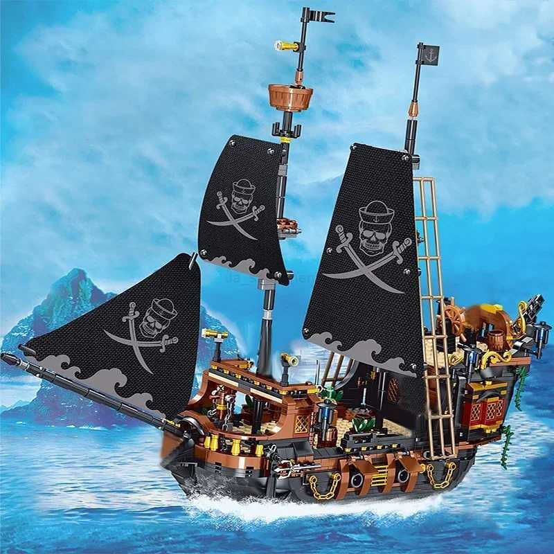 Pirate Ship Building Blocks Sailboat Model Bricks Ci Series Creative Desktop Decoraiton Toys For Children Adt Gifts C251203