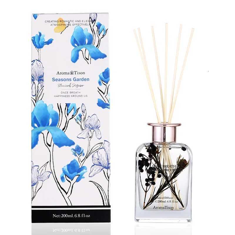 Preserved Flower Flameless Reed Diffuser - Natural Plant Aromatherapy for Home/Office Scent with Bamboo Sticks Y251204