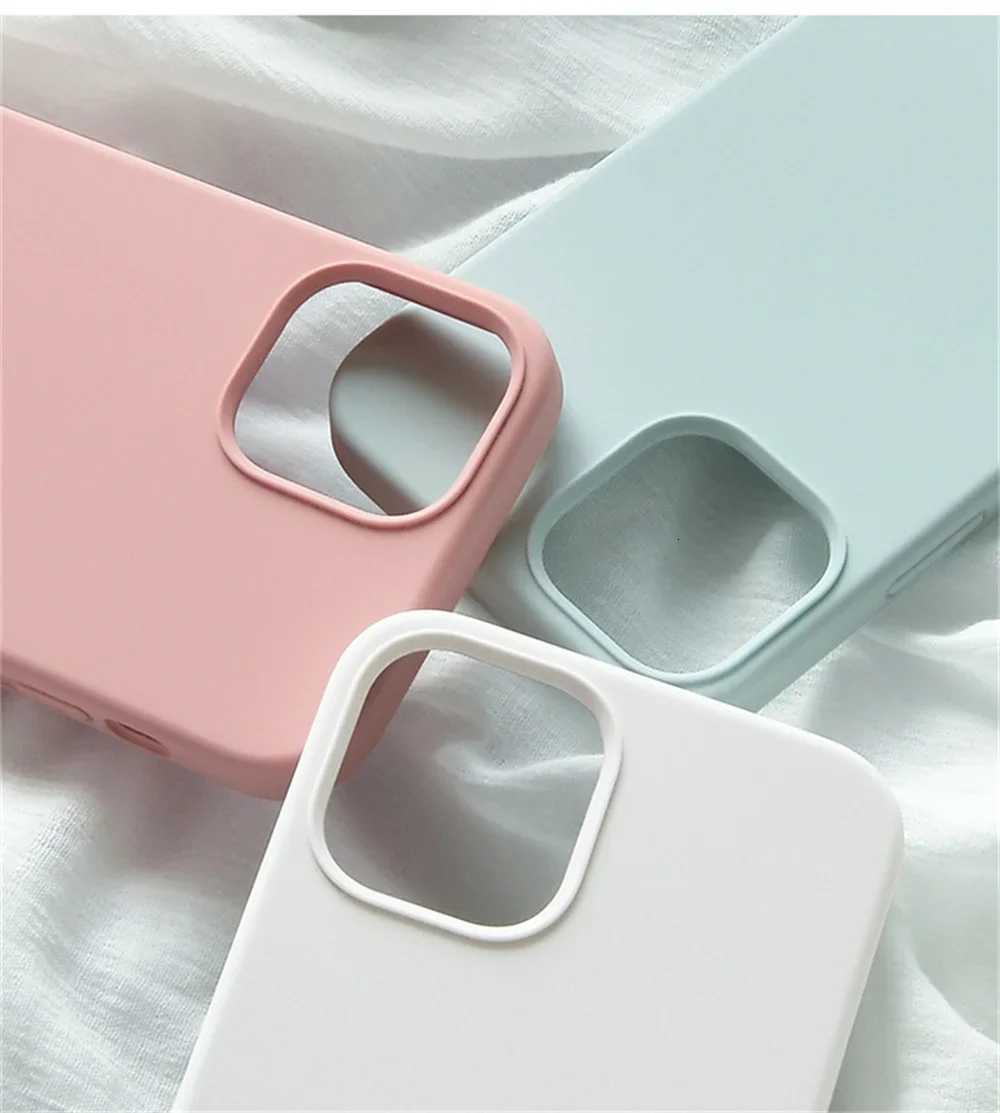 Shockproof Soft Simple Solid Color Phone Case For iPhone 15 13 14 15 Pro Max 12 13 Mini 11 Pro Max Resistant Protection Cover H251203
