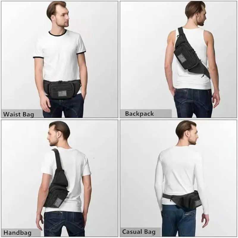 Outdoor tactical suit chest combat camping sports hunting sports shoulder straps waist bag backpack for menT251204