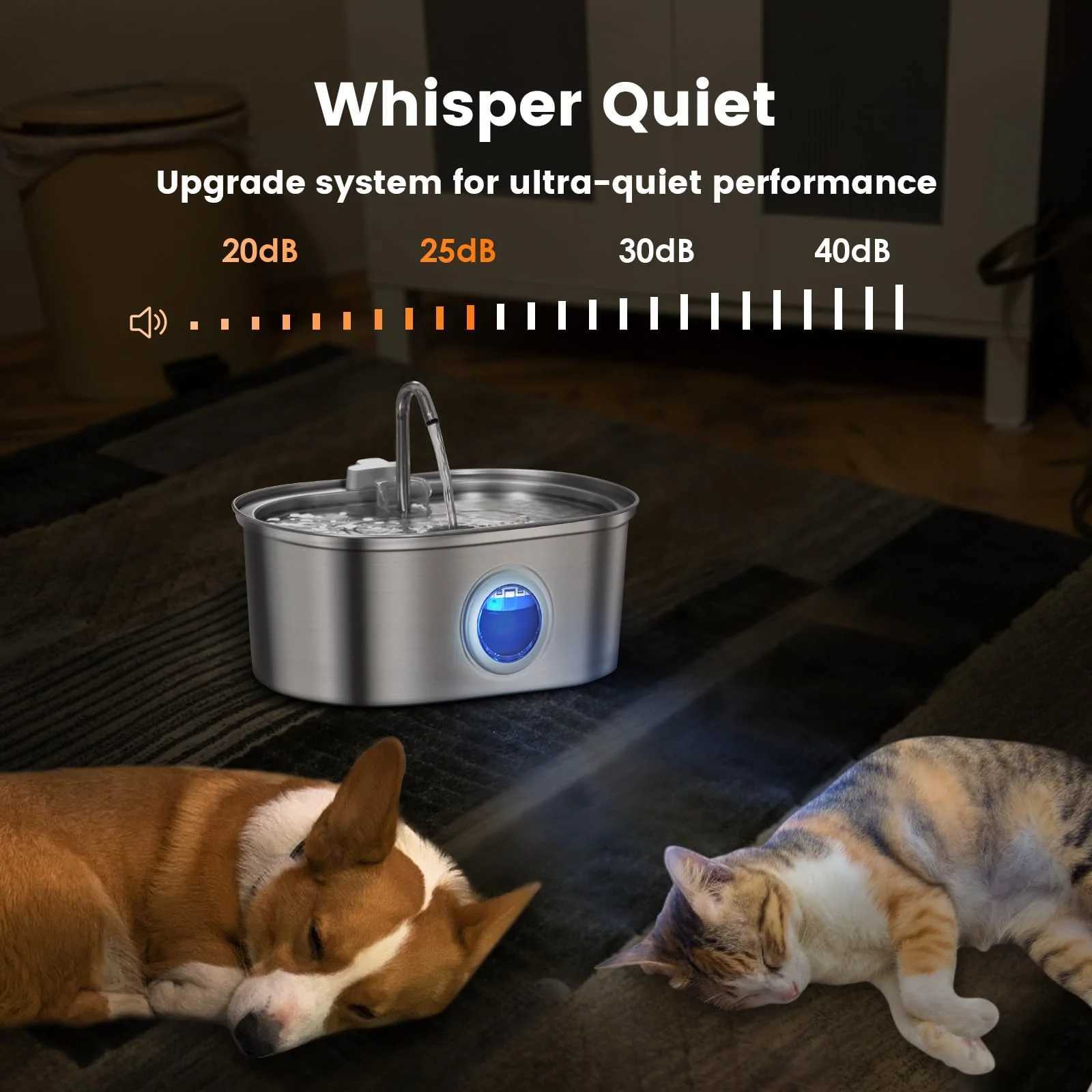 32L stainless steel cat water dispenser window has water level which can be observed suitable for many cats and dogs M251204