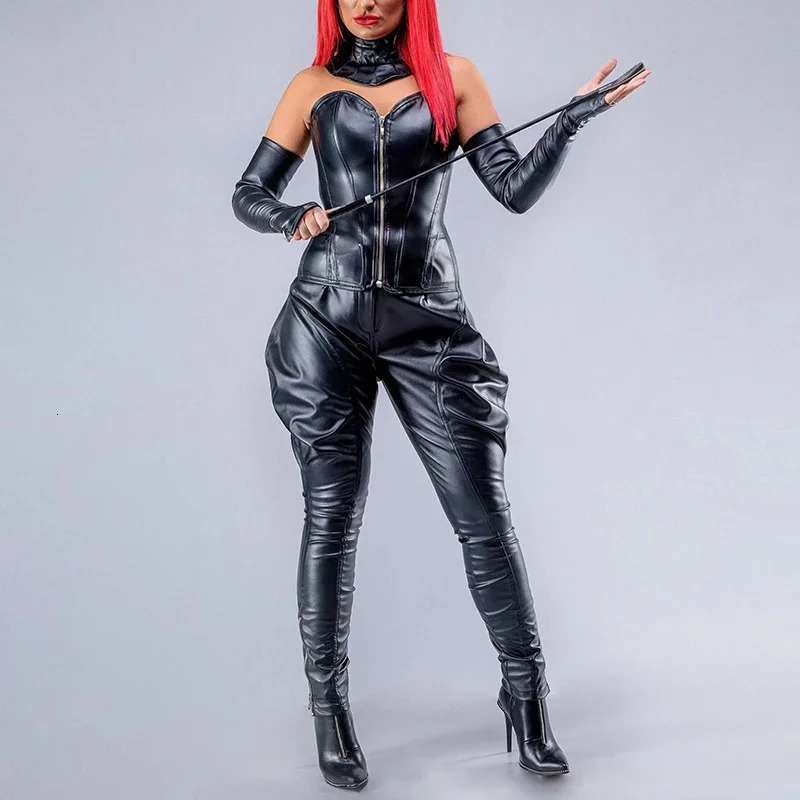 Women Faux Leather Breeches Pants Black Jodhpurs PU Casual High Waist Harem Pencil Trousers Support Custom 251129