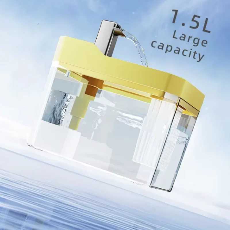 USB Cat Water Fountain with Auto Filter Transparent Anti-Dry Burning Recirculating Dispenser Includes Pump for Cats M251204