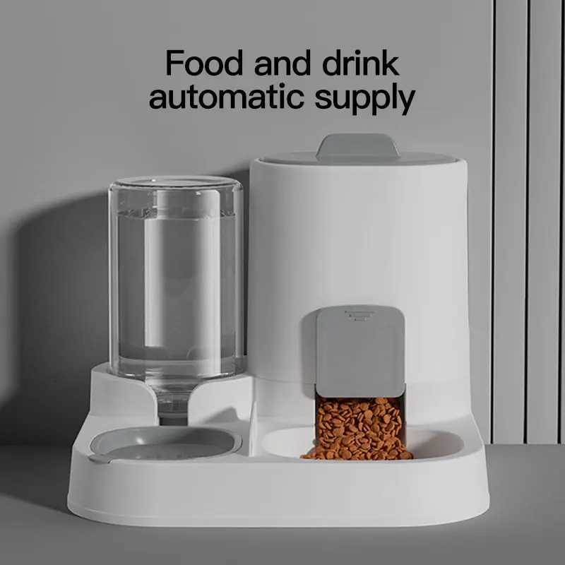1-Pack Automatic Gravity-Fed Cat Water Dispenser Feeder - Spill-Proof Large Capacity One-Piece Design M251204