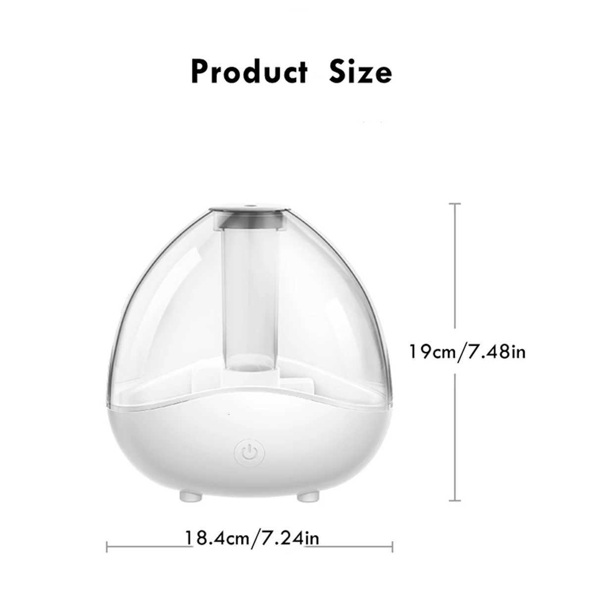 1500ML/5073oz Air Humidifiers Large Capacity 360 Rotation NozzleAuto-Shut Off USB Humidifier With 7- Night Lights C251204