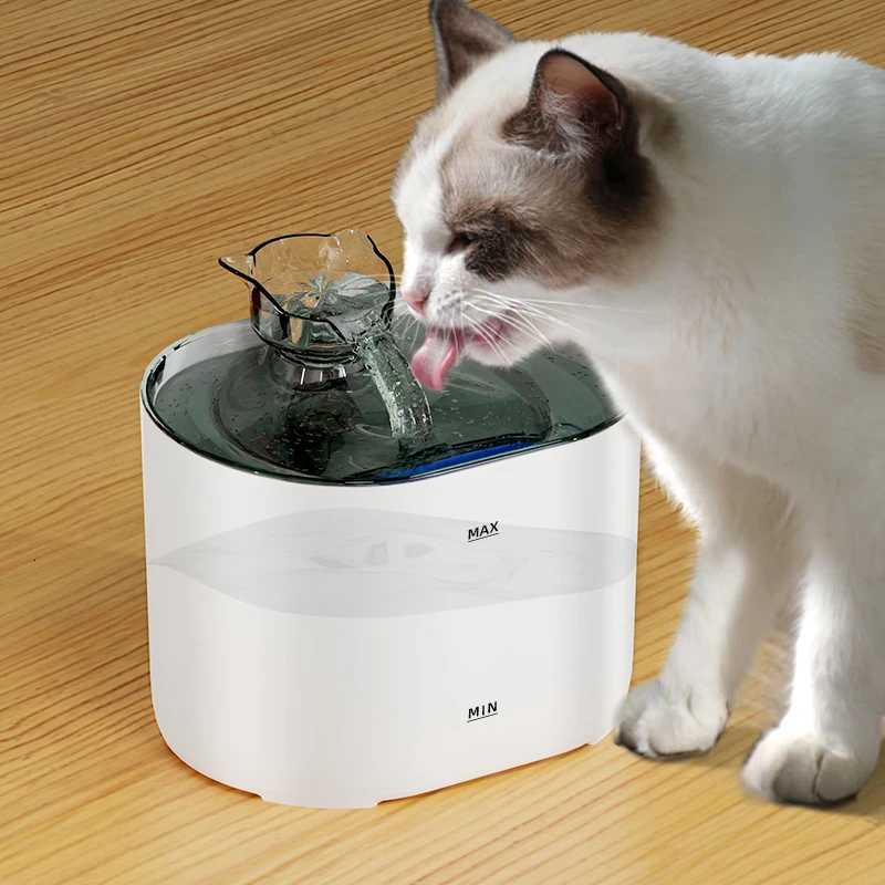 Smart Pet Water Dispenser with Activated Carbon Filter USB Powered Automatic Cat Dog Drinker Motion Sensor Silent Water Bowl M251204