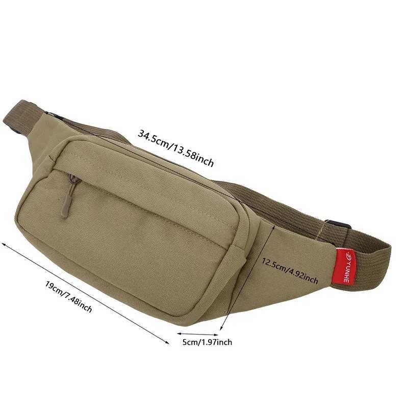 1PCS Mens and Womens Models Waist Bag Fashion Crossbody Bags Sports Cell Phone Bags Solid Color Large Capacity Chest BagT251204