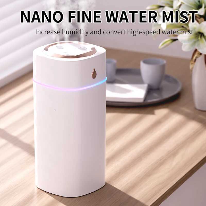 Triple-Nozzle 600mL Waterdrop Mist Humidifier Fast Gentle Moisture for Your Space C251204