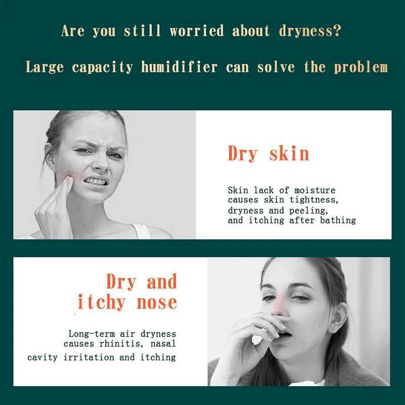 2000ML Large Capacity USB Air Humidifier With Double Spray Port Essential Oil Aratherapy Cool Mist Maker For He Off C251204