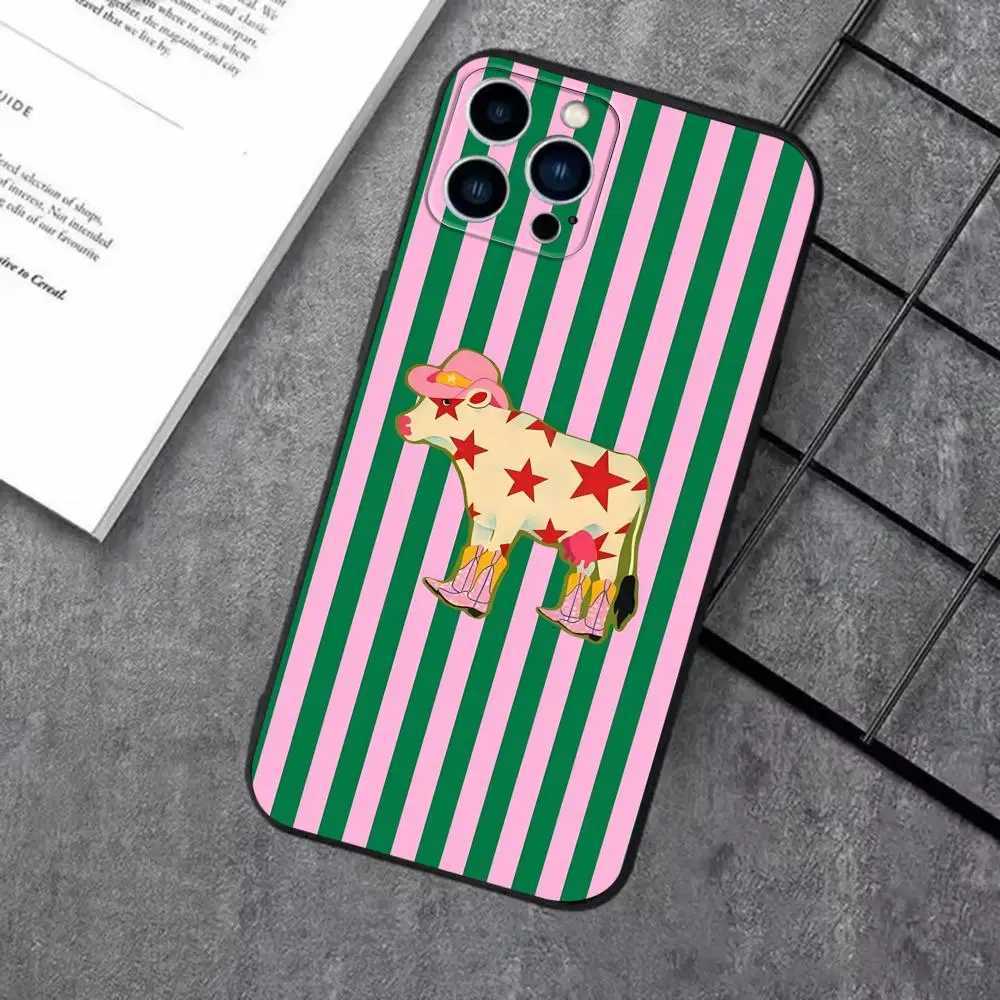 Simple Cute Stripe Phone Case For iPhone 17 16 15 11 12 14 13 Pro Max Mini X XS XR 7 8 Plus SE 16E Air Soft Cover Fundas H251203