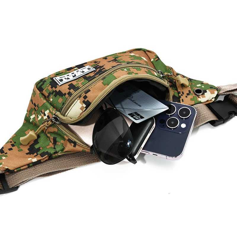 Camouflage Waterproof Waist Bag - Multi-Layer Outdoor Sling Pack with Large Capacity Durable Nylon Fanny PackT251204