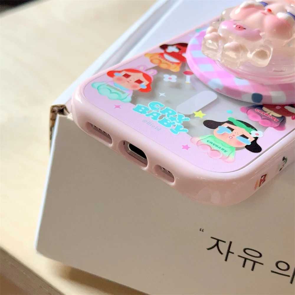 Fashion Cute Little Flowers Magnetic Phone Case For iPhone 16 Pro 15 13 14 17 Pro Max Cover with Stand Holder For Cases H251203