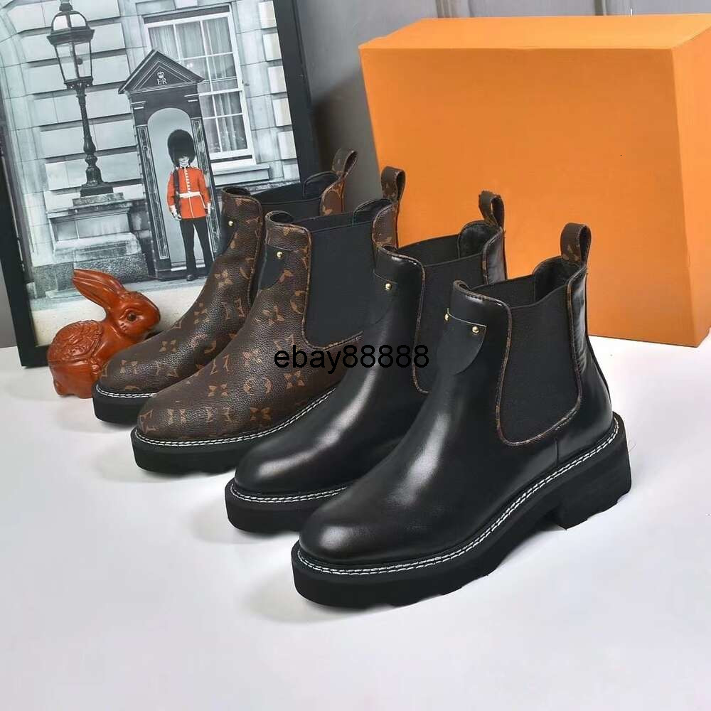 Classic BEAUBOURG Ankle Boots Womens Fashion Martin Boots Designer Autumn and Winter Leather lvs lvt louievuitton louis vuittons vuittonshoe viitton S4BS PTKH