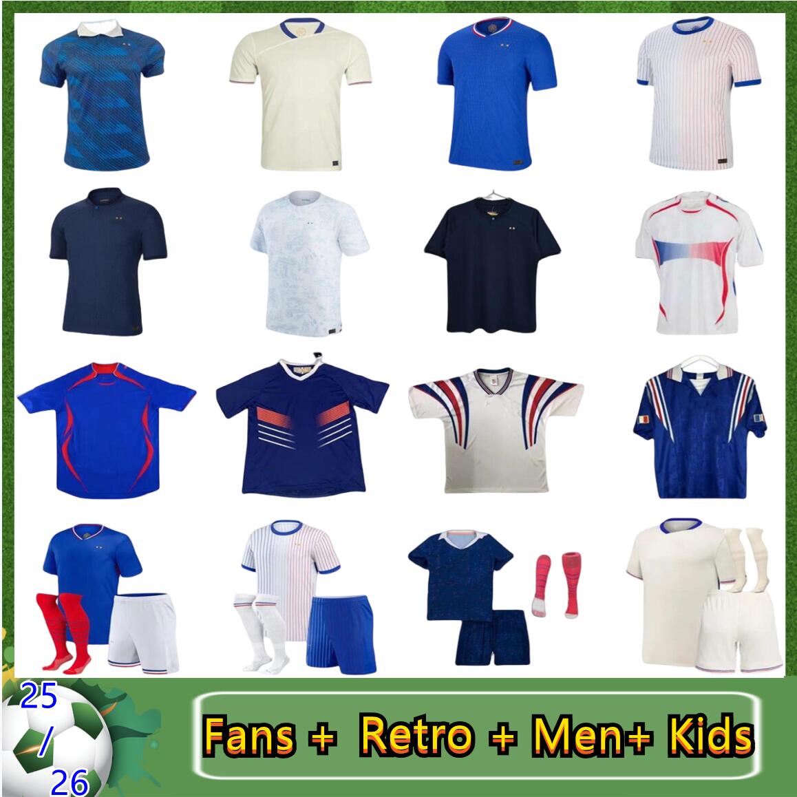 2025 2026 Club Full Sets France Soccer Jerseys 25 26 MBAPPE BENZEMA GIROUD GRIEZMANN SALIBA PAVARD KANTE POGBA Maillot De Foot Equipe Maillots Football Shirt Kids Kit