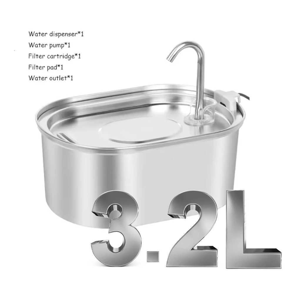 32L Cat Automatic Water Dispenser Pet Water Fountain USB With Filter Stainless Steel Dog Drinking Fountain For Cats Dogs M251204 - view 1