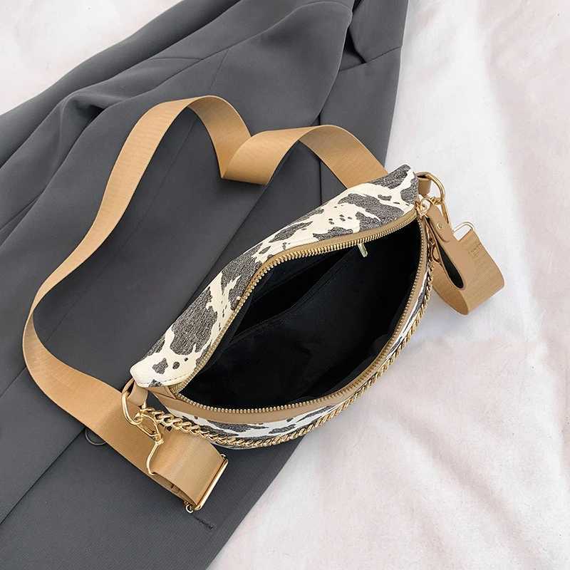 Fashion Brand Women Crossbody Chest Bag 2025 New Waist Bag Leopard Print PU Leather Shoulder Bag Phone Purse Designer Chest PackT251204