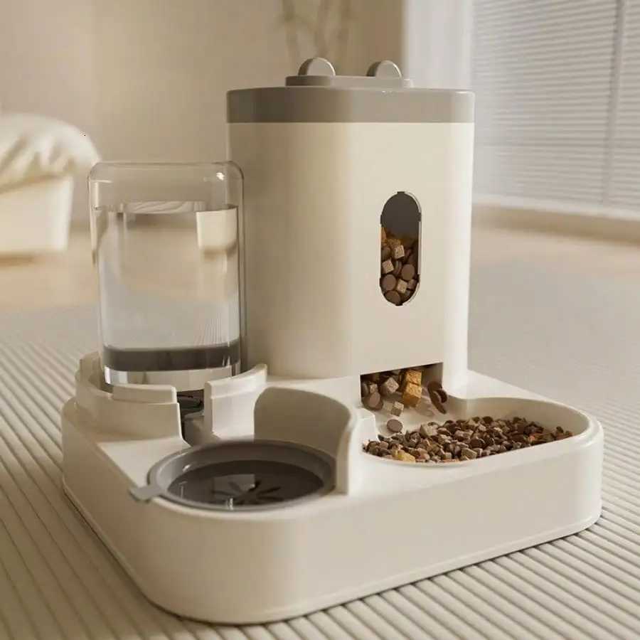 Automatic Cat Feeder and Water Dispenser Pet Food Bowl Drinking Fountain for Cats and Dogs Pet Supplies M251204