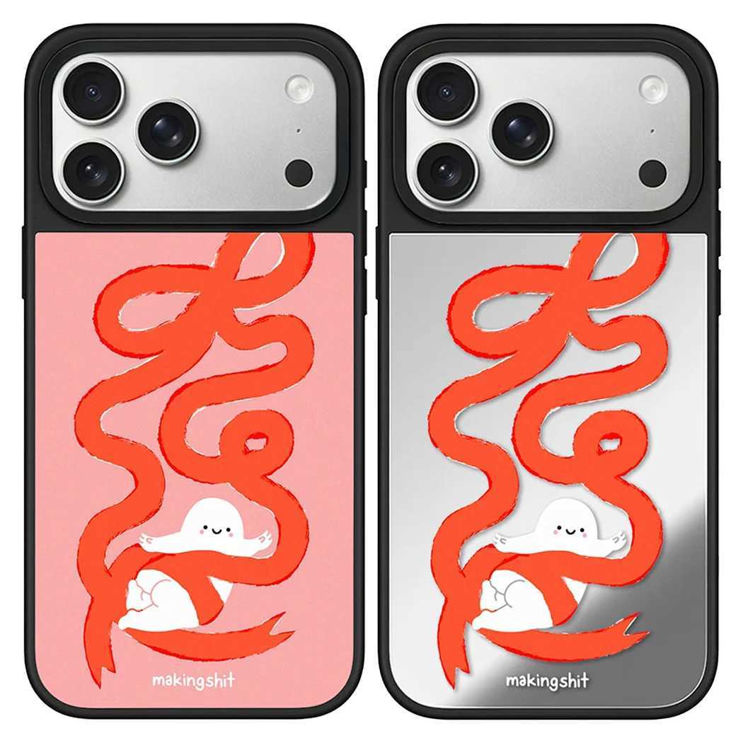 Colorf Stripe Plaid Mirror Surface Magnetic Case Cpatible with IPhone 17 16 15 14 13 12 Pro Max 17 Air H251203