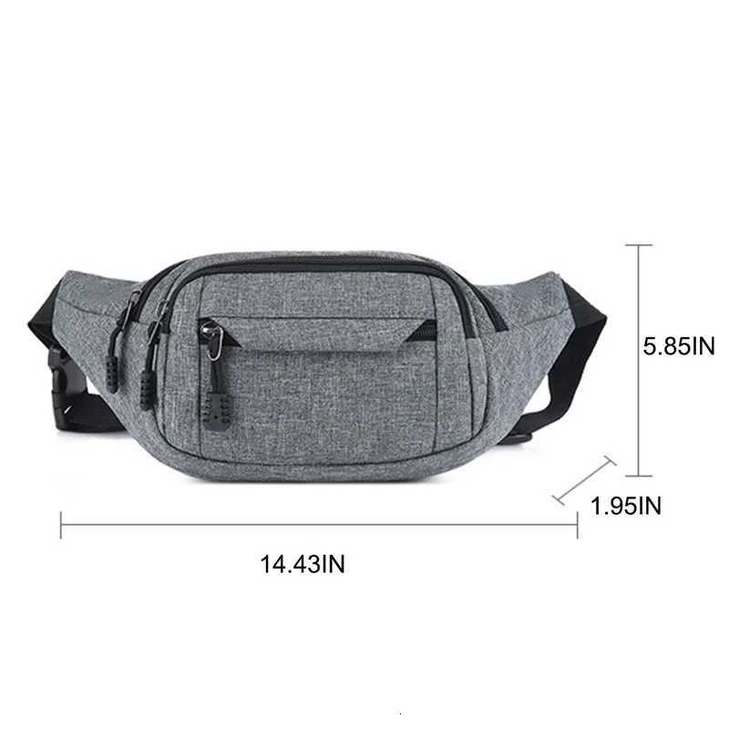 Fashion Men Women Waist Bag Casual Fanny Pack Purse Large Phone Belt Bag Pouch Canvas Outdoor Travel Phone Bag Banana Hip BagsT251204