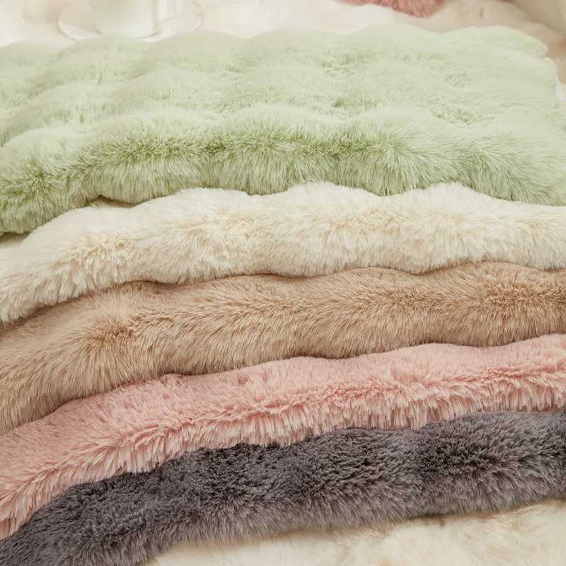 Thicken Rabbit Plush Sofa Slipcover Universal Solid Color Sofa Towel Covers Non-slip Couch Slipcovers Sofa Towel for Living Room M251204 - view 7
