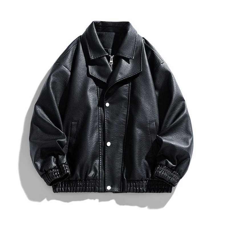 Mens Autumn Winter Fashion PU Leather Jacket Comfortable Loose Versatile Jacket Casual Outwear Men TopsT251204