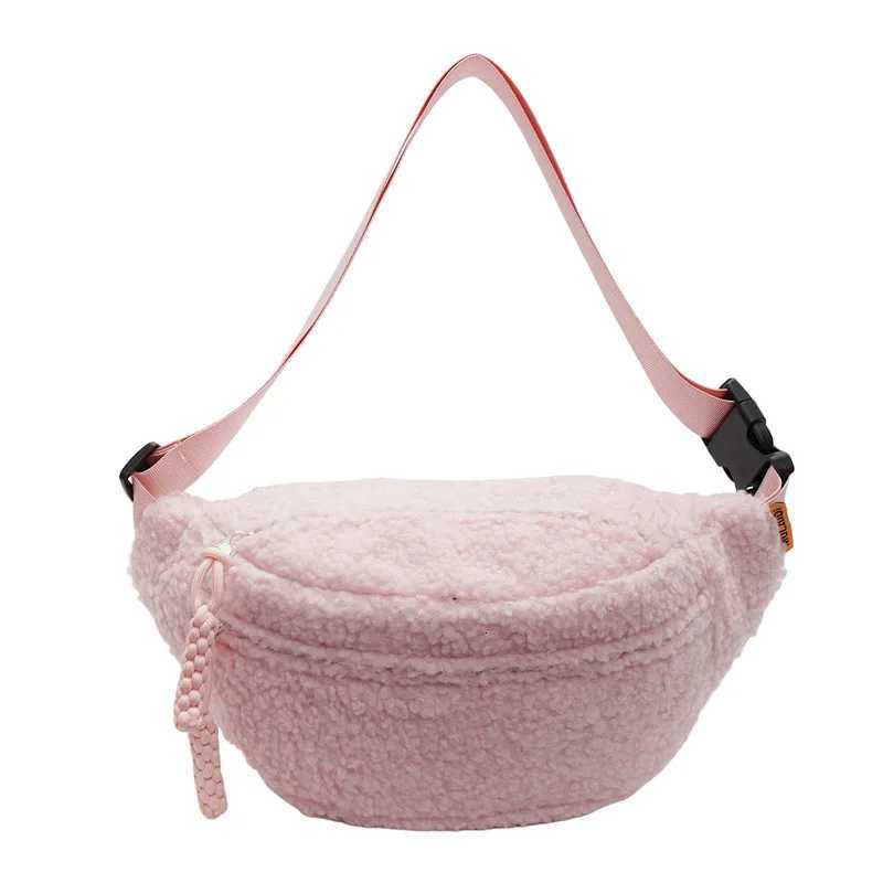 Plush Waist Bag New Lamb Fleece Chest Bag Autumn Winter Cute Womens Crossbody Bag Fashionable Small Shoulder Bags WholesaleT251204
