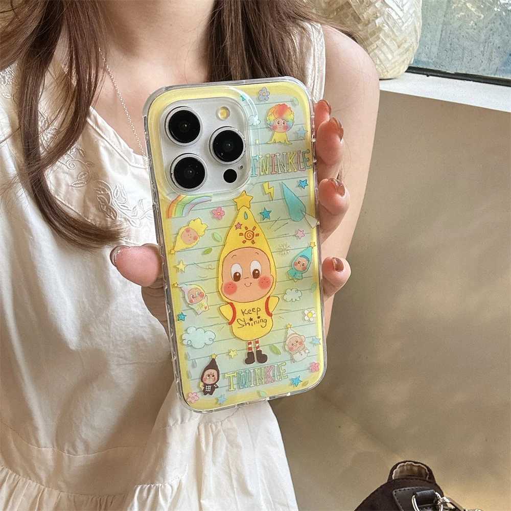 Cute Cloud Cartoon Star Phone Case for iPhone 17 13 14 15 16 Pro Max 17 Pro Fundas with Hinges Kawaii Protection Cases For 16 17 H251203