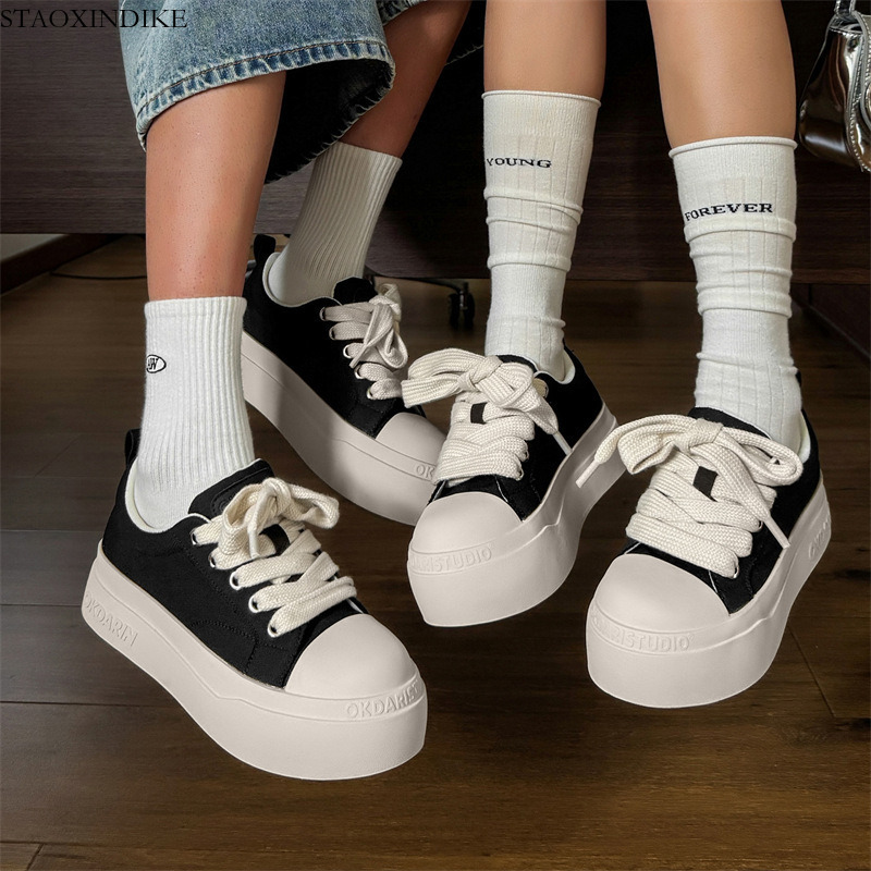 Minimalist Chunky Sneakers Design Versatile Comfortable Men's Shoes 2025 Thick Sole New Unisex Hot-Selling Casual Sneakers