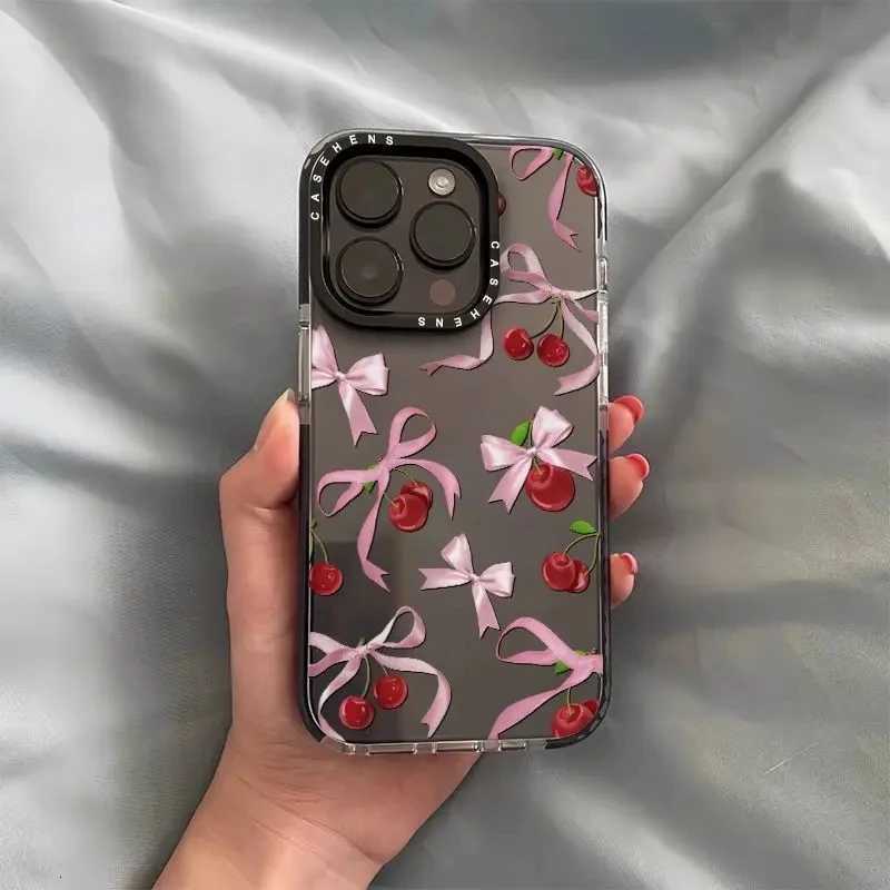 Ins Korean Lovely Bow ry Phone Case For iPhone 16 15 14 13 12 11 Pro Max XR XS MAX 7 8 MINI PLUS Y2K Shockproof Soft Cover H251203