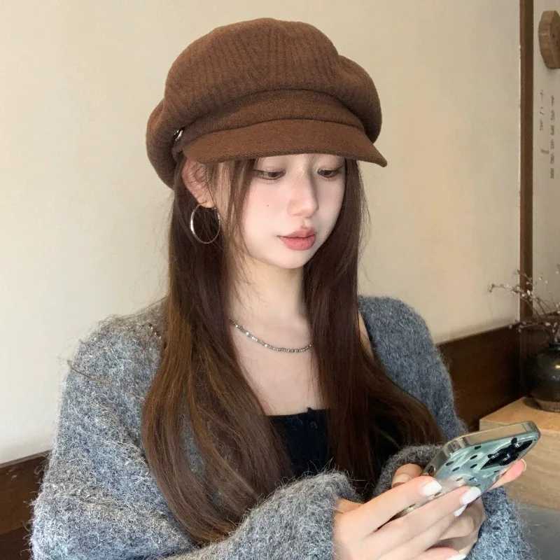 New Retro New Years Atmosphere Red Wool Berets for Women Autumn and Winter Travel Casual Versatile Elegant Painter HatsXJ251204 - view 7