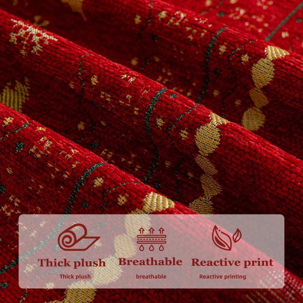 Christmas-Style Thickened Full-Cover Chenille Sofa Cover Red Festive Full Universal Sofa Towel Multifunctional Decor Blankets M251204 - view 4