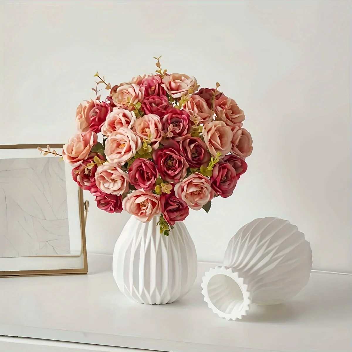 1pc Water Ctivation Imitation Ceramic Plastic Vase Living Ro Plastic He Vase Modern Minimalist He Decor H251204