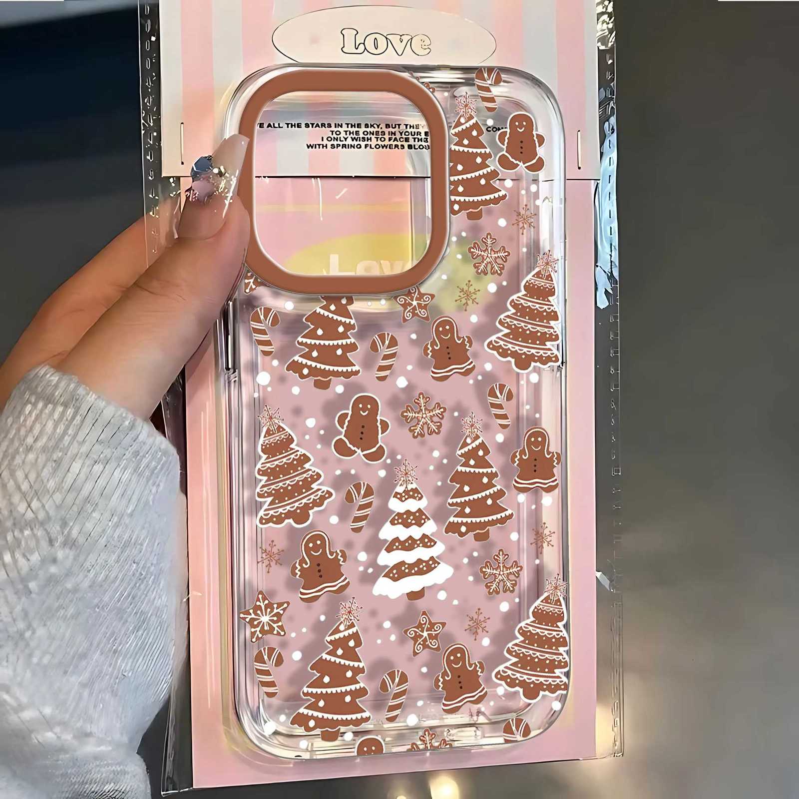 Cute Christmas Silicone Case For iPhone 16 Pro 15 14 17 13 12 11 Pro Max 7 8 Plus 16E 17 Pro Shockproof Transparent Soft Cover H251203
