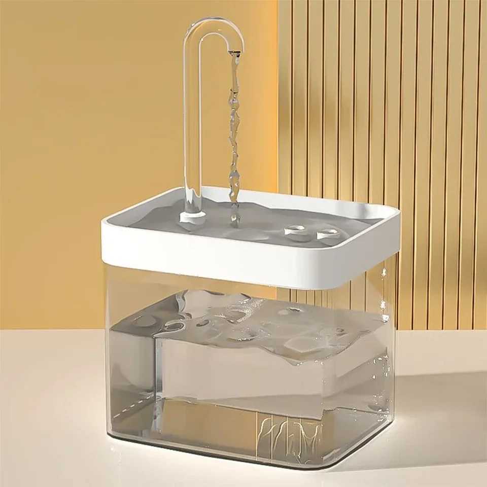 Cat Water Fountain Transparent Ultra-Quiet Auto Filter Dog Drinker USB Anti-Dry Burning Recirculate Filtering Water Dispenser M251204
