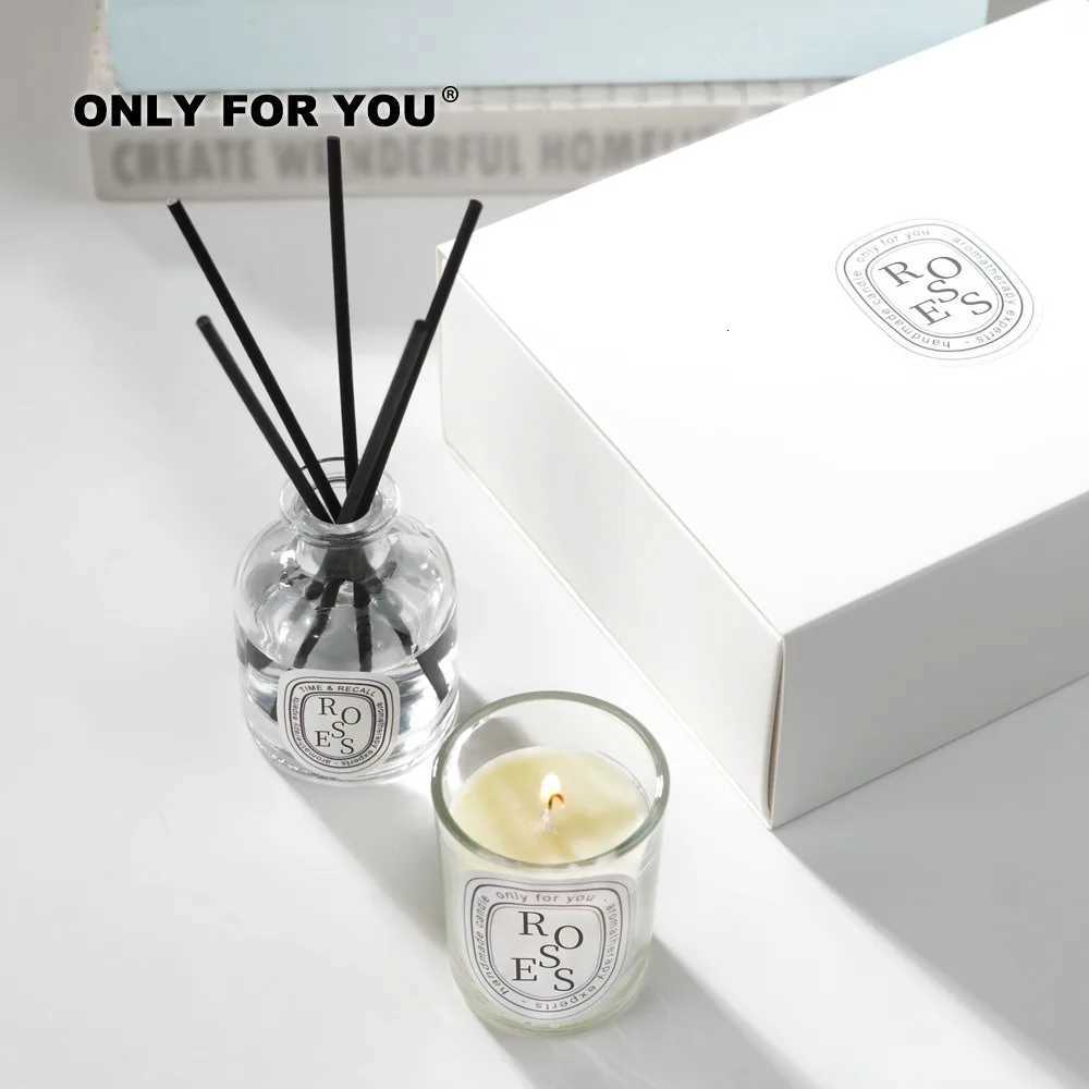 50ml Reed Diffuser Bottle Paired with Essential Oil Candle Diffuser Gift Set Hotel Home Aromatherapy Air Freshener Home Decorati Y251204