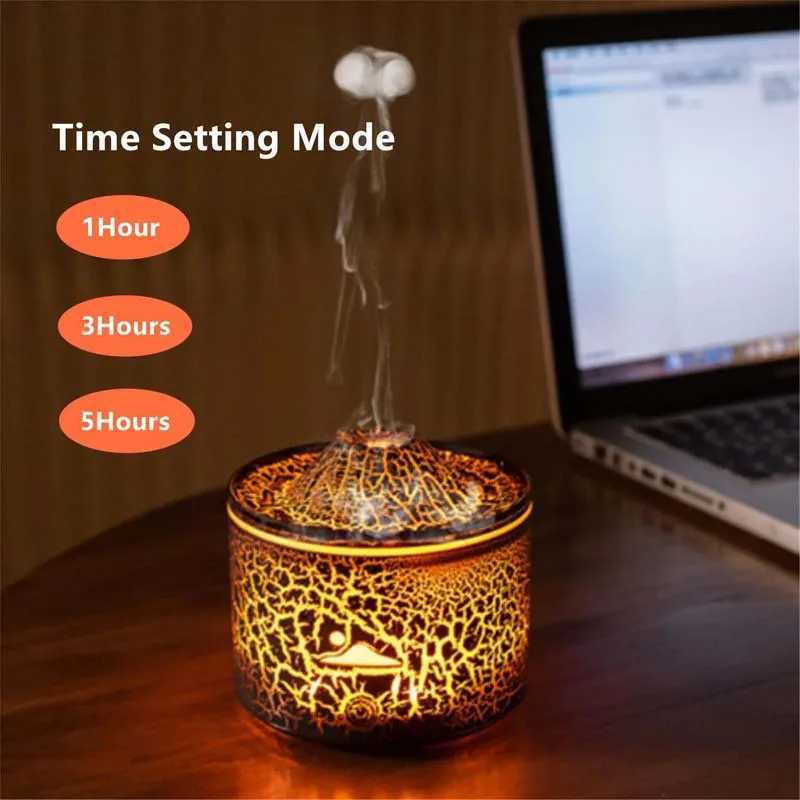 Flame Humidifier 3D Flame Ara Diffuser Air Purifying trasonic Humidifier Sprayer Essential Oil Diffuser With Led Lamp C251204