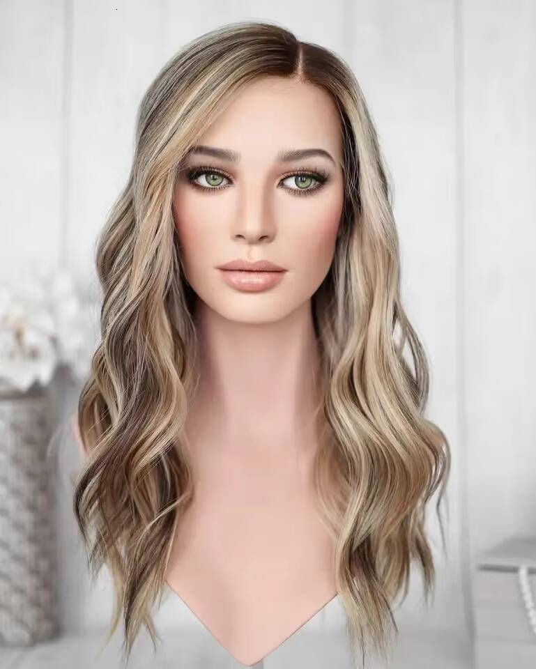 European Human Hair Double Drawn Ash Brown Balayage Natural Body Wave Short Je Kosher Certified HD Invisible Knots Wigs