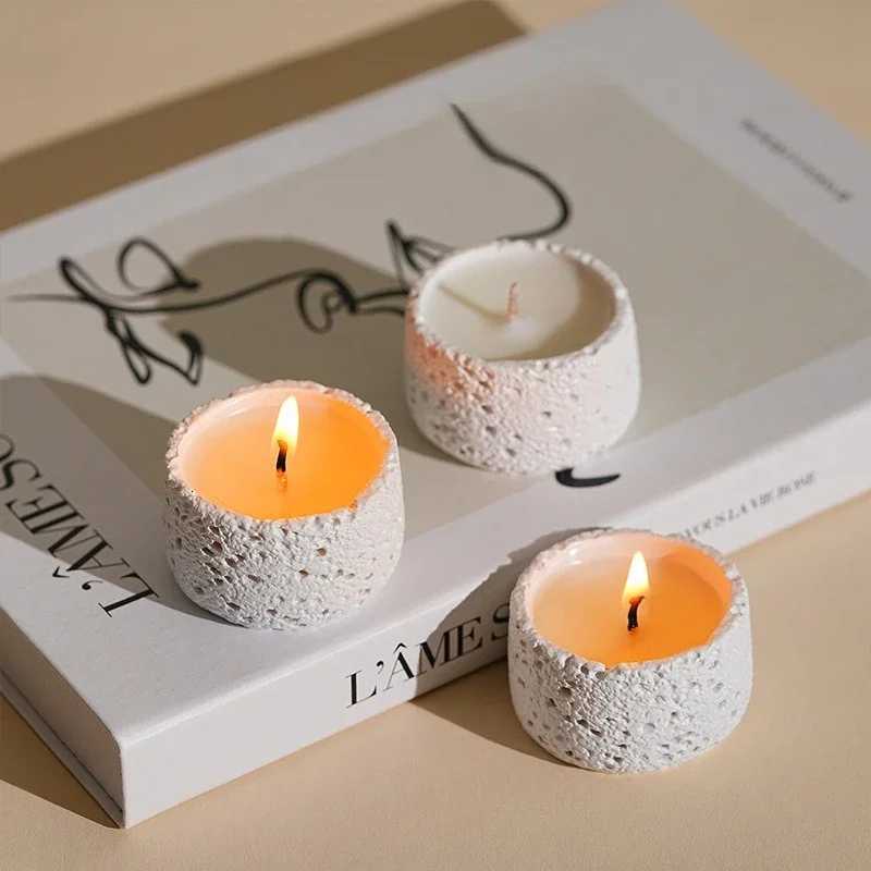 Mini Gypsum Scented Candle in Jars Spa Decoration Luxury Candles Home Decoration Gifts Box Set Y251204