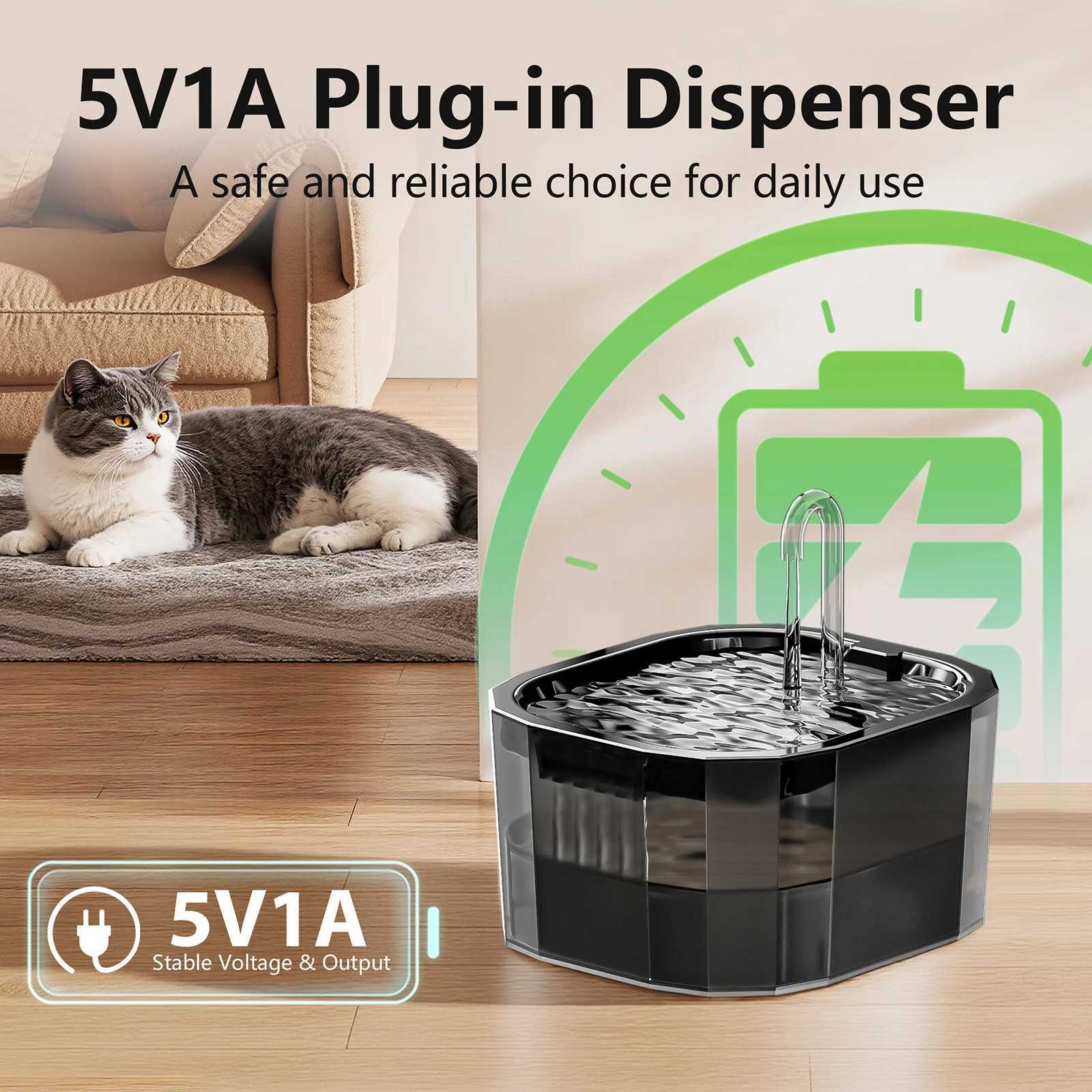 Cat Water Fountain Pet Drinking Bowl 15L With Auto Recirculate Filter USB Electric Mute Multi Function Cat Water Dispenser M251204