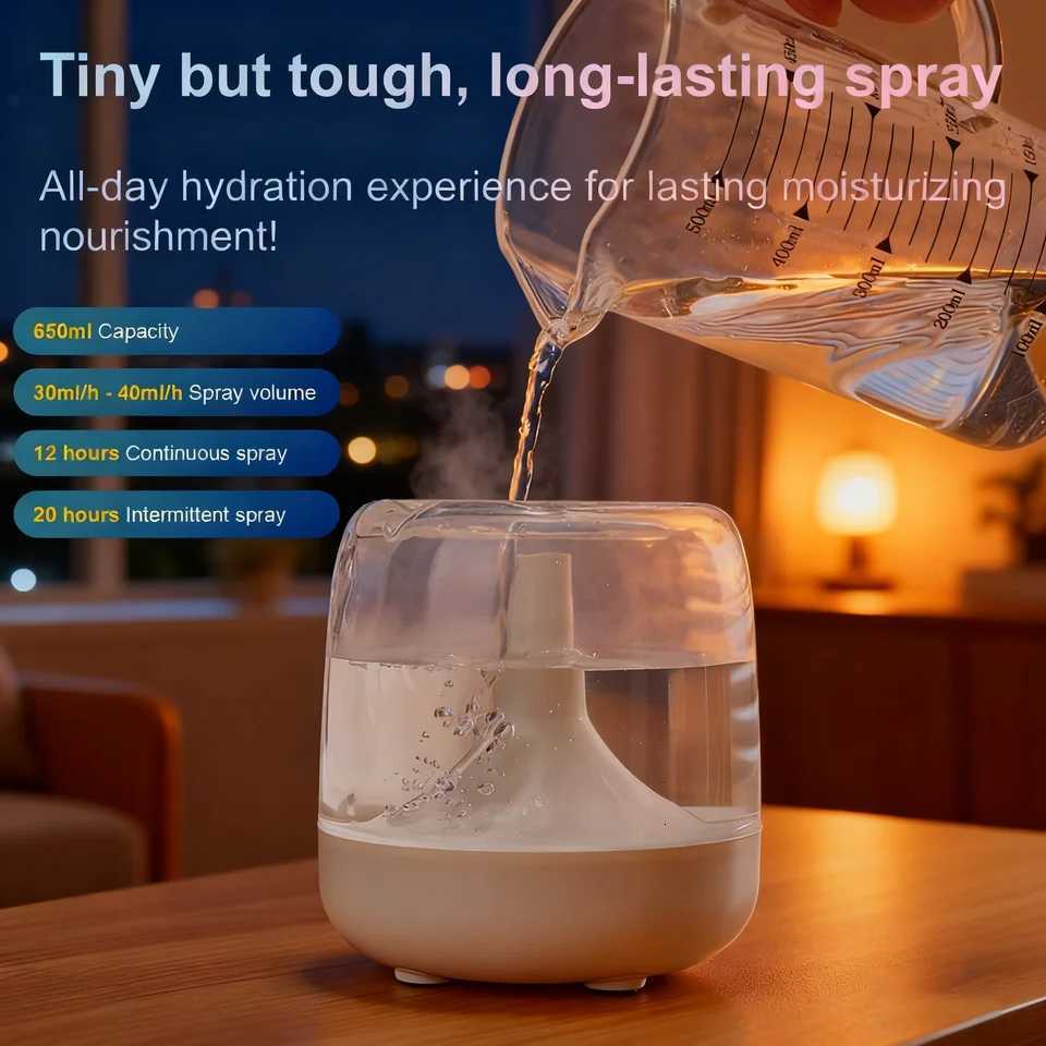 Large spray mute aratherapy humidifier custi indoor portable small night light bedro air humidifier C251204