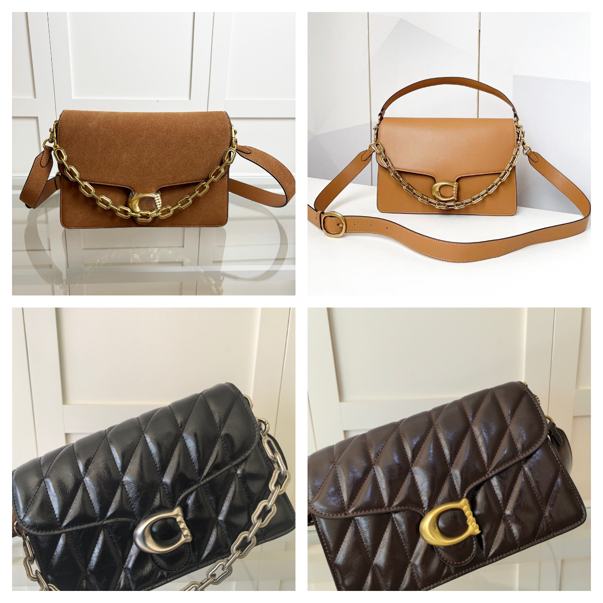 chain tabby 26 30 Luxury bag quilted tabby designer bag handbag suede shoulder bags designer women bag flap simple real leather tabby shoulder bag tabby soft chain