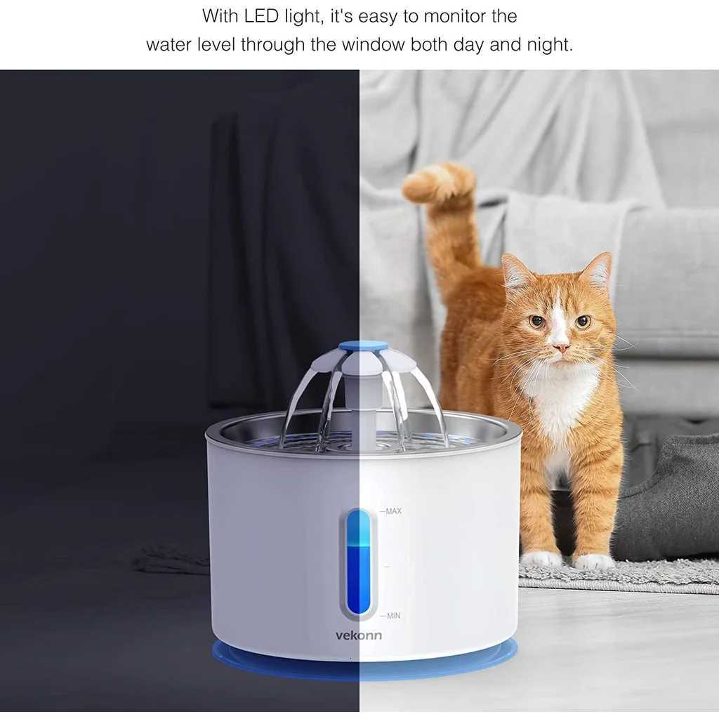 25L Automatic Pet Water Fountain For Cat Dogs With Stainless Steel And LED Light Water Level Window Cat Dog Pet Water Dispenser M251204 - view 7
