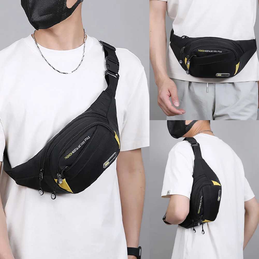 Multi-functional outdoor sports waist bag mens large-capacity multi-layer crossbody single-shoulder bag A-DHT251204