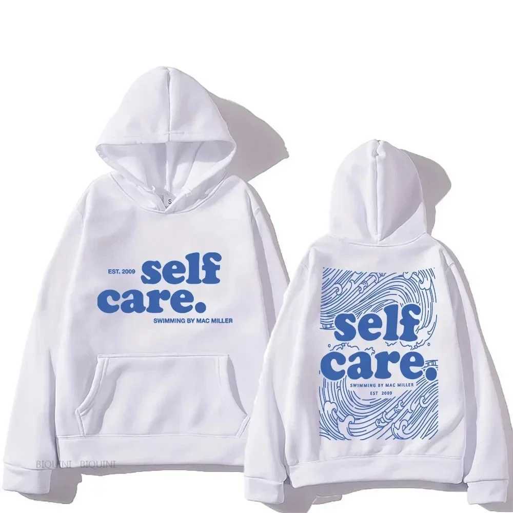 Heavy Mental Casual Men Sweatshirts Long Sleeve Winter Spring Hooded Pullovers Men Hip Hop Clothes Macc Miller Self Care Hoodies J251203