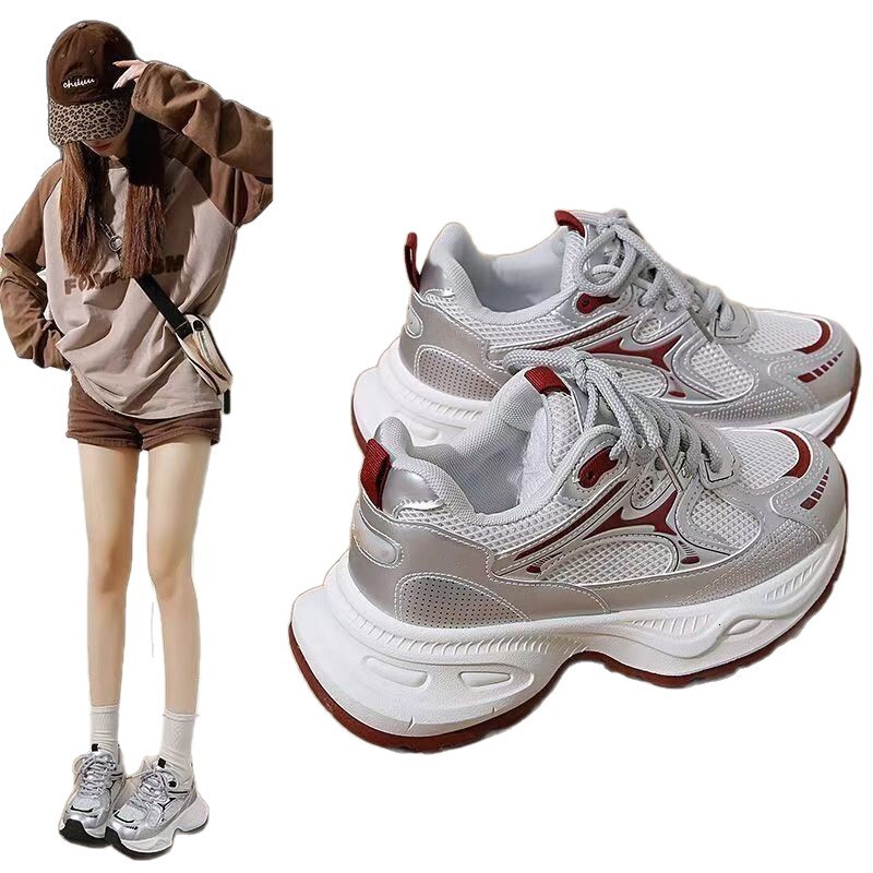 Free Shipping 2025 New Fashion design Sneakers for Women Sport Running Large Size Lightweight Comfortable Breathable Thick Sole Casual Shoes