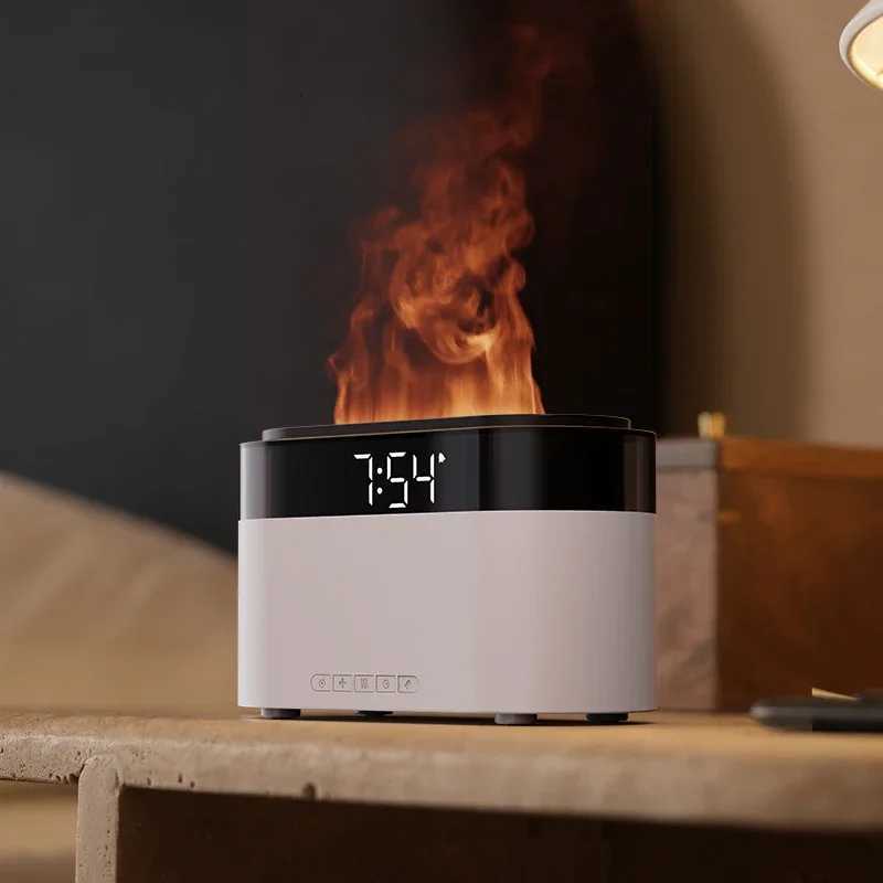 New Air Humidifier He Colorf Lamp USB Charge Remote Control Essential Oil Spray Ara Diffuser with Al Clock Humidifiers C251204