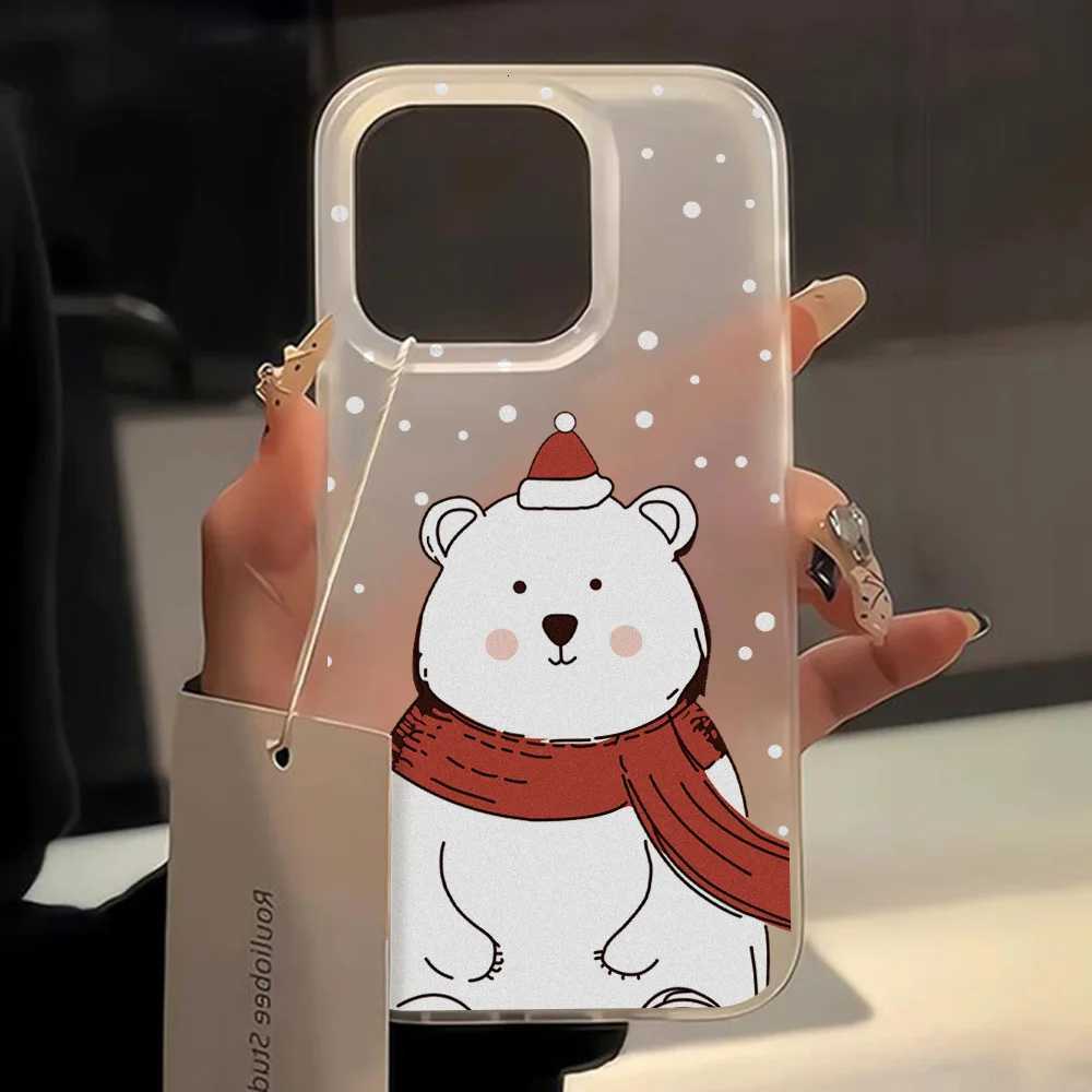 Cute Cartoon Christmas Phone Case for iPhone 11 Case iPhone 16 15 13 12 14 Pro Max Plus 13 12 Mini Shockproof Clear Matte Cover H251203